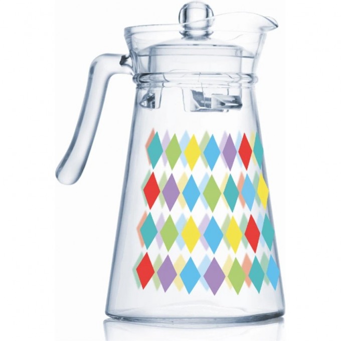 Кувшин LUMINARC KONE DIAMOND COLORLICIOUS 1.3 л с крышкой V0456 Кувшин LUMINARC KONE DIAMOND COLORLICIOUS 1.3 л с крышкой V0456
