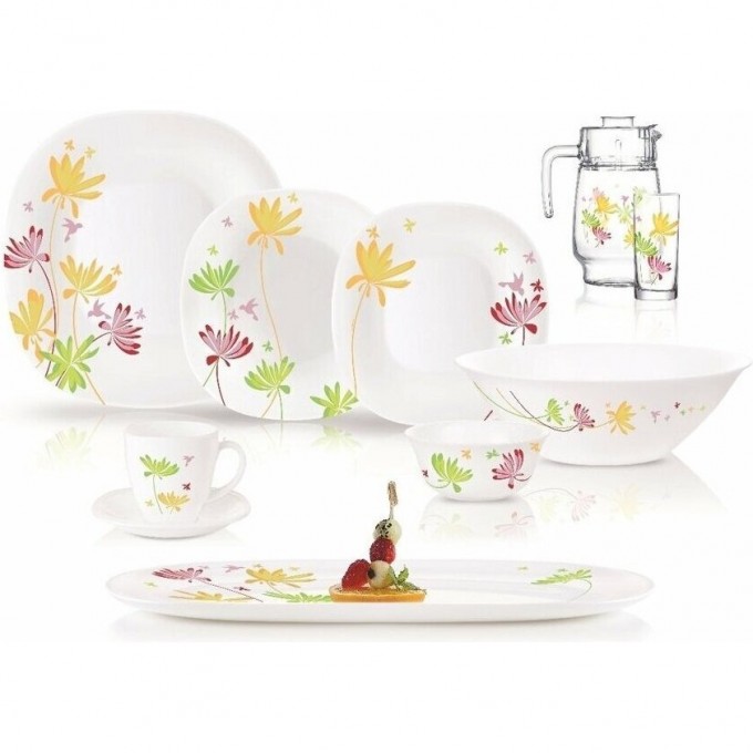 Столовый набор LUMINARC CARINE CRAZY FLOWER 46 предметов N7094_N Столовый набор LUMINARC CARINE CRAZY FLOWER 46 предметов N7094_N